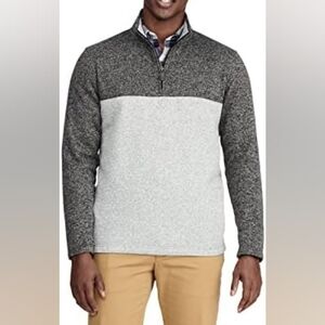 Men's Izod Quarter Zip Color block Fleece XL Gray